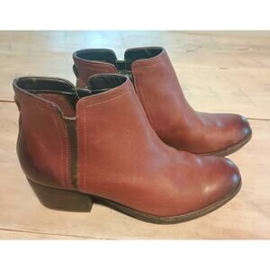 CLARKS MAYPEARL RAMIE BOOT ZIP ANKLE WOMENS 6.5 BROWN